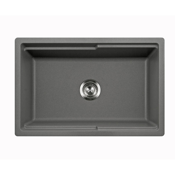 Houzer W-130 SLATE-C Quartztone 30" Slate Farmhouse Granite Workstation Kitchen Sink