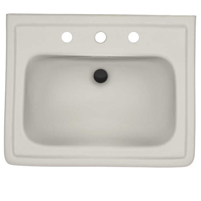 TOTO LPT532.8N#12 Promenade 24" x 19-1/4" Rectangular Pedestal Bathroom Sink for 8" Center Faucets, Sedona Beige