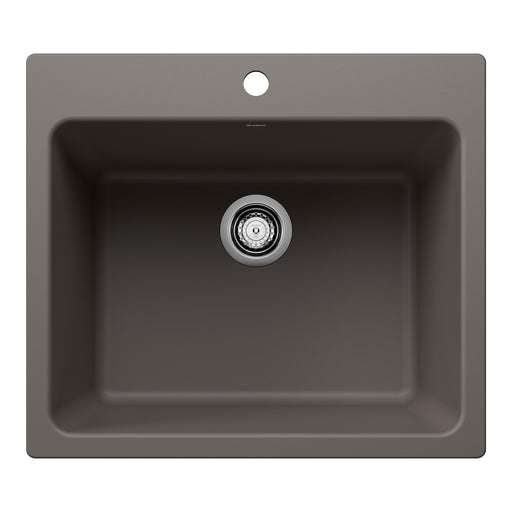 Blanco 443116 Liven SILGRANIT 25" Single Bowl Dual Mount Laundry Sink - Volcano Gray