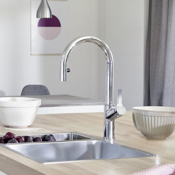 Blanco 526390 Urbena Pull-Down Dual-Spray Kitchen Faucet - Chrome