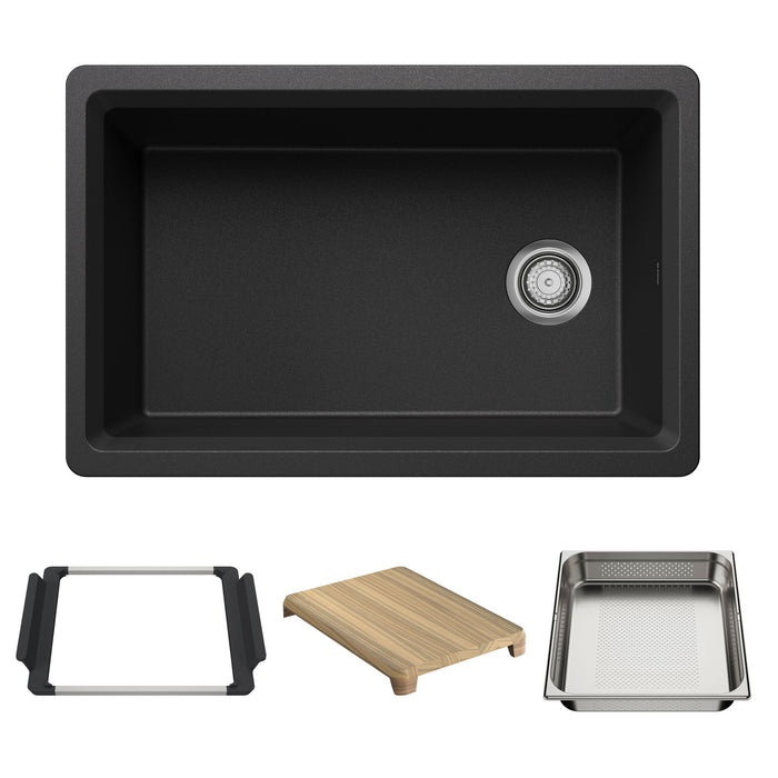 Blanco 443304 Inteos SILGRANIT 30" Single Bowl Reversible Undermount Workstation Kitchen Sink - Anthracite