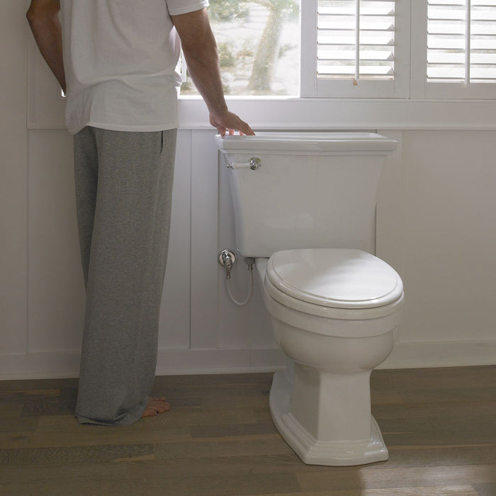 TOTO CST784EF#01 Eco Clayton Two-Piece Elongated 1.28 GPF Universal Height Toilet, Cotton White