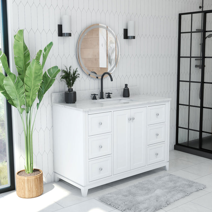 DreamLine VFFS482234SWMWH Formosa 48" Modern Console Vanity with Rectangular Undermount Sink - White