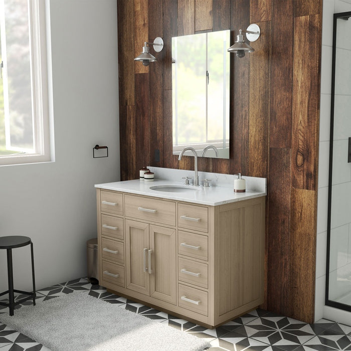 DreamLine VFDX482234RWMLK Dexterity 48" Oak Vanity with Oval Undermount Sink - Light Oak