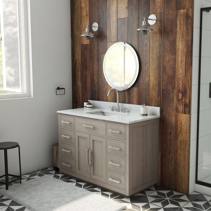 DreamLine VFDX482234SWMGK Dexterity 48" Oak Vanity with Rectangular Undermount Sink - Gray Oak