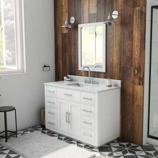 DreamLine VFDX482234SWMWH Dexterity 48" Oak Vanity with Rectangular Undermount Sink - White