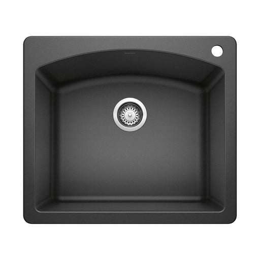 Blanco 440210 Diamond SILGRANIT 25" Single Bowl Dual Mount Kitchen Sink - Anthracite