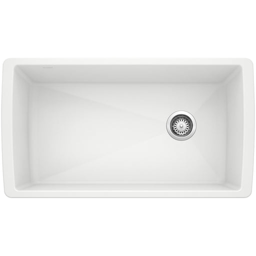 Blanco 441767 Diamond SILGRANIT 33" Super Single Undermount Kitchen Sink - White