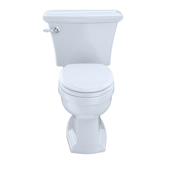 TOTO CST784EF#01 Eco Clayton Two-Piece Elongated 1.28 GPF Universal Height Toilet, Cotton White