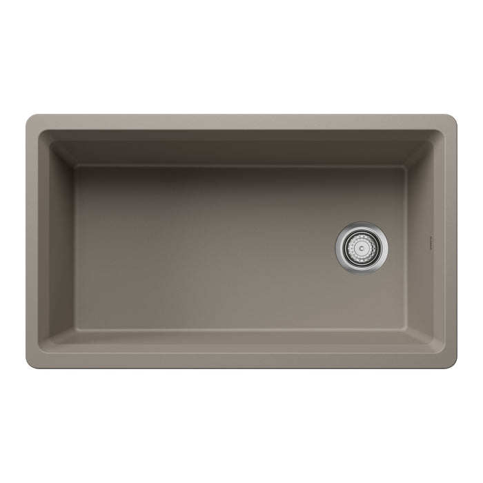 Blanco 443315 Inteos SILGRANIT 33" Single Bowl Undermount Workstation Kitchen Sink - Truffle