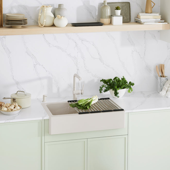 Blanco 527408 Vintera SILGRANIT 30" Single Bowl Apron-Front Farmhouse Sink - Soft White