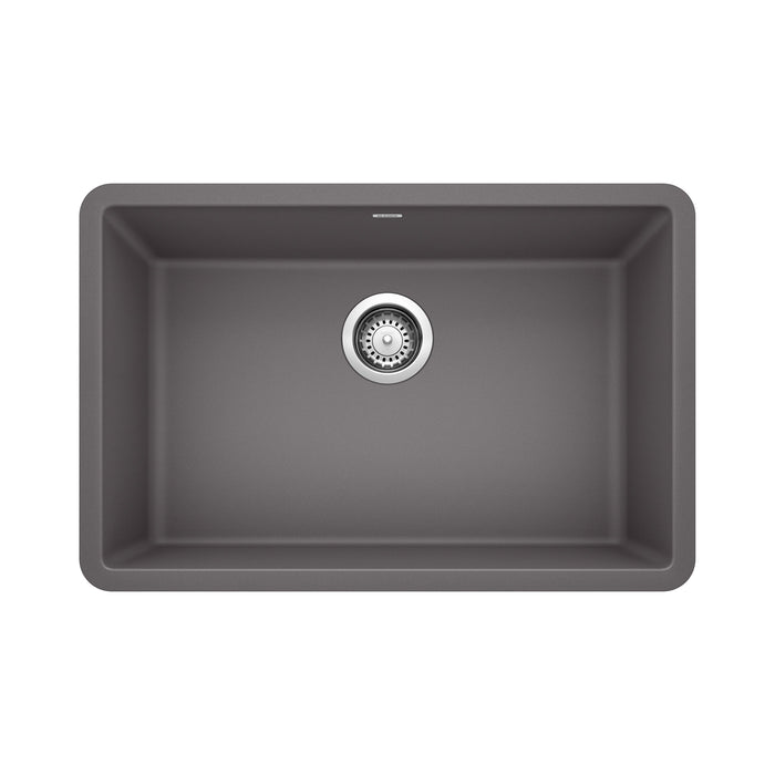 Blanco 522427 Precis SILGRANIT 27" Single Bowl Undermount Kitchen Sink - Cinder
