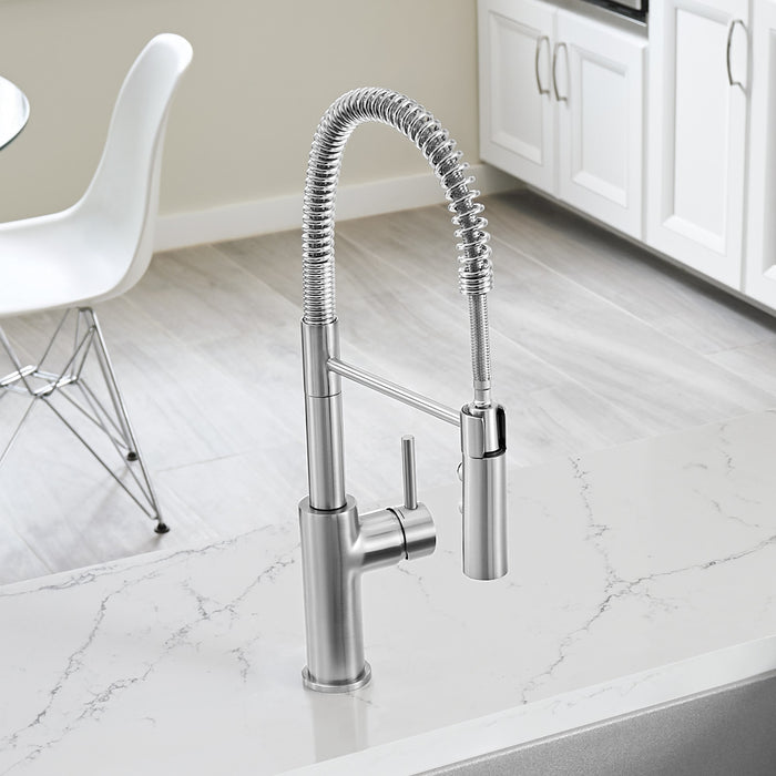 Blanco 401918 Catris Semi-Pro Pull-Down Dual-Spray Kitchen Faucet - PVD Steel