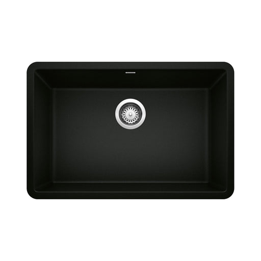 Blanco 442930 Precis SILGRANIT 27" Single Bowl Undermount Kitchen Sink - Coal Black