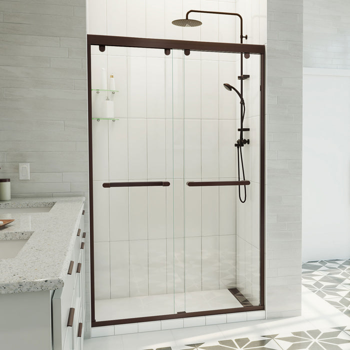 DreamLine SHDR-134876X-06 Charisma-X Frameless Bypass Sliding Shower Door in Oil Rubbed Bronze