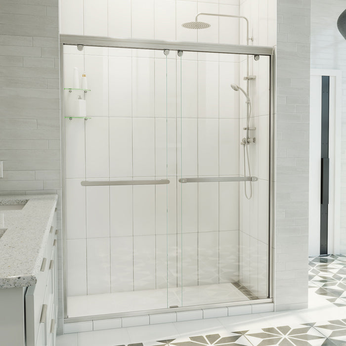 DreamLine SHDR-136076X-04 Charisma-X Frameless Bypass Sliding Shower Door in Brushed Nickel