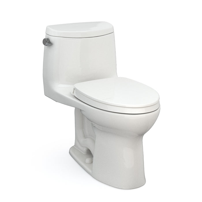 TOTO UltraMax II One-Piece Elongated 1.28 GPF Universal Height Toilet with CeFiONtect and SS124 SoftClose Seat, Washlet+ Ready, Colonial White - MS604124CEFG#11