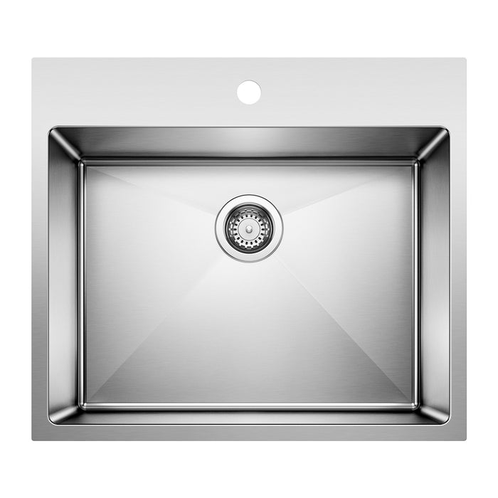 Blanco 443151 Quatrus R15 25" Single Bowl Dual Mount Stainless Steel Laundry Sink