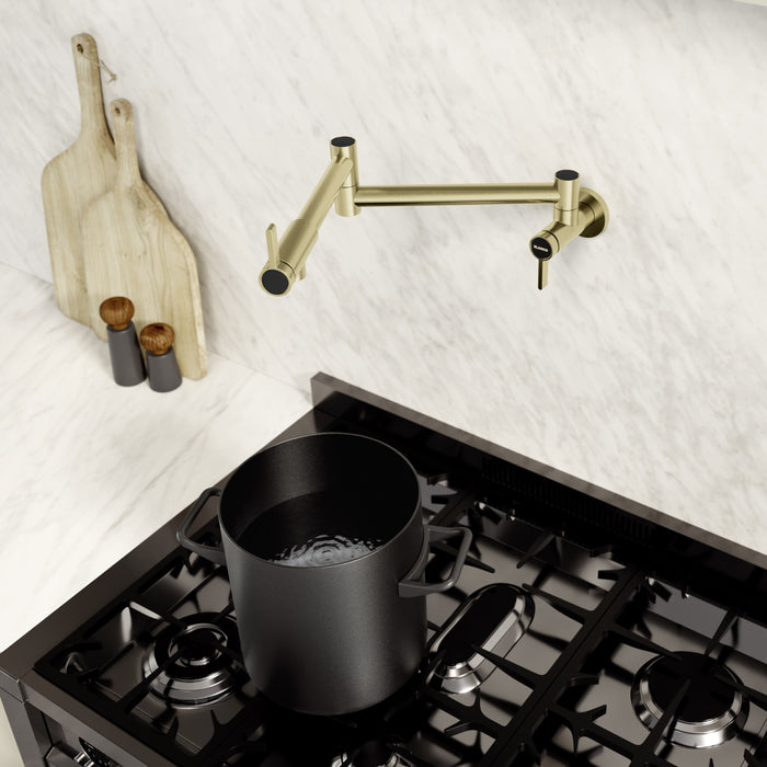 Blanco 527488 Culina II Wall-Mounted Pot Filler - Satin Gold