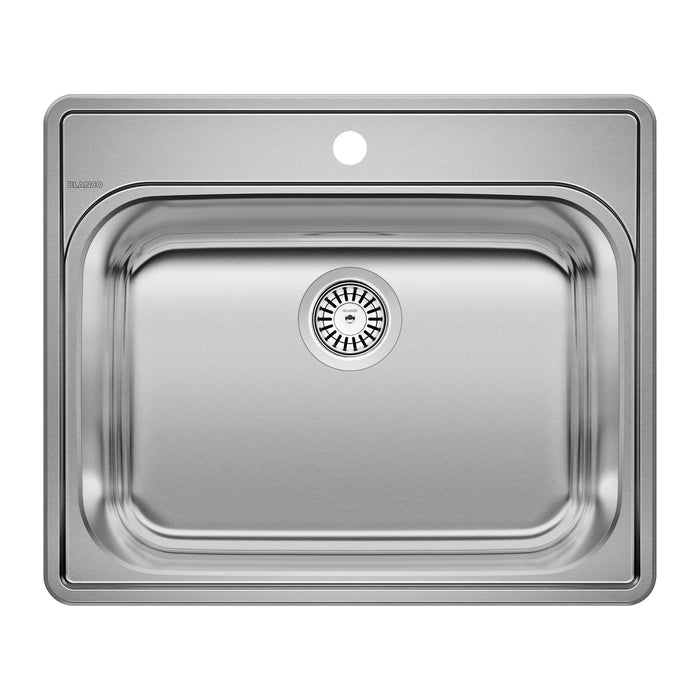 Blanco 441078 Essential 25" Single Bowl Drop-In Stainless Steel Laundry Sink - 1 Hole