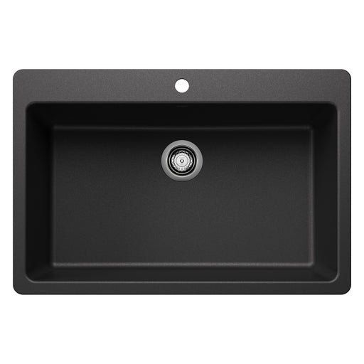 Blanco 443195 Liven SILGRANIT 33" Super Single Dual Mount Kitchen Sink - Anthracite