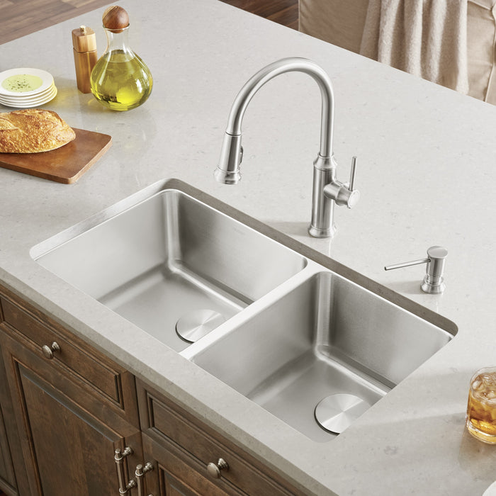 Blanco 442769 Formera 33" 60/40 Double Bowl Undermount Stainless Steel Kitchen Sink