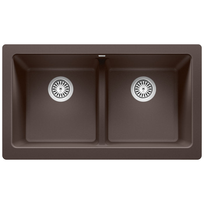 Blanco 526552 Vintera SILGRANIT 33" Double Bowl Apron-Front Farmhouse Sink - Cafe