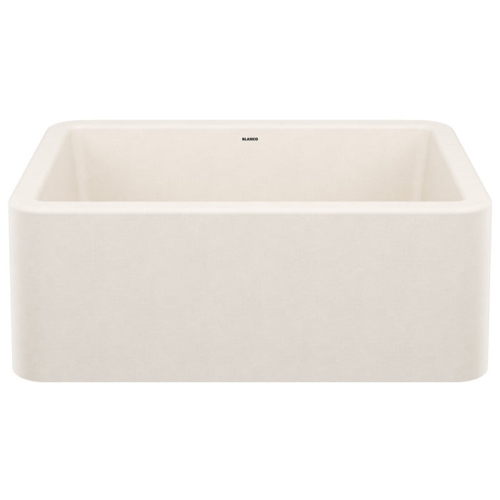 Blanco 443075 Ikon SILGRANIT 27" Single Bowl Apron-Front Farmhouse Sink - Soft White