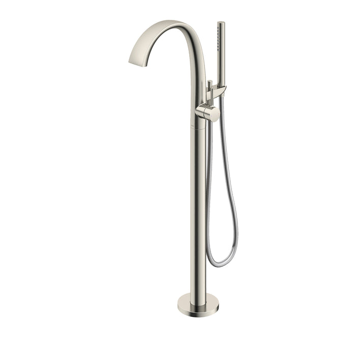 TOTO ZN Single-Handle Freestanding Tub Filler Faucet with 1.75 GPM Handshower, Brushed Nickel - TBP01301U#BN