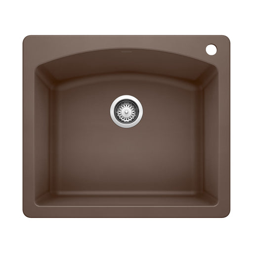 Blanco 440208 Diamond SILGRANIT 25" Single Bowl Dual Mount Kitchen Sink - Cafe