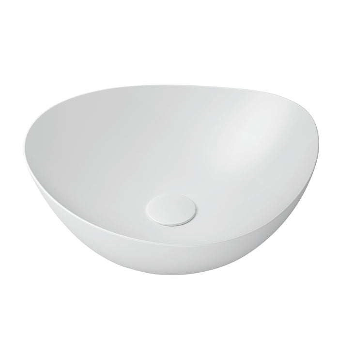 TOTO Kiwami Asymmetrical Vessel Bathroom Sink, Matte White - LT477#MW