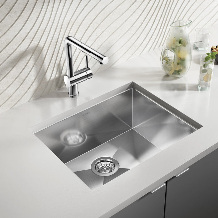 Blanco 443050 Quatrus R0 22" Single Bowl Undermount Stainless Steel Kitchen Sink