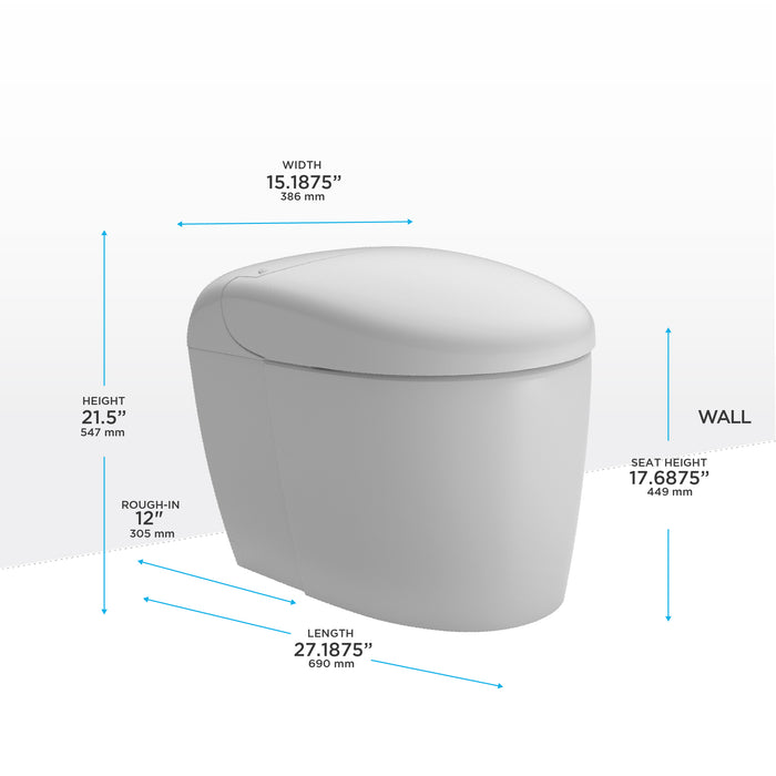 TOTO MS8341CUMFG#01 NEOREST RS Dual Flush Japanese Luxury Universal Height Toilet with Integrated Washlet Bidet Seat
