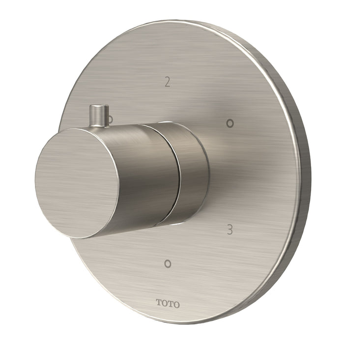 TOTO TBV01102U#BN Round Three-Way Diverter Trim with Off, Brushed Nickel