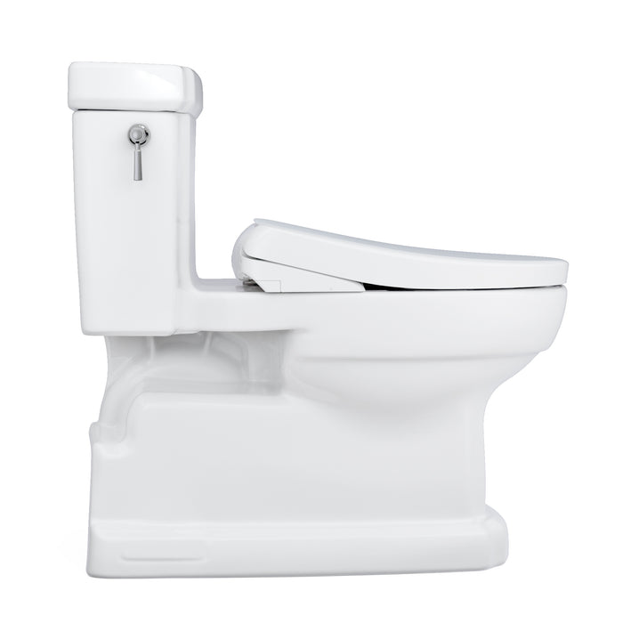 TOTO MW9744724CEFGA#01 Washlet+ Eco Guinevere Universal Height Toilet and S7 Bidet Seat with Auto Flush, Cotton White