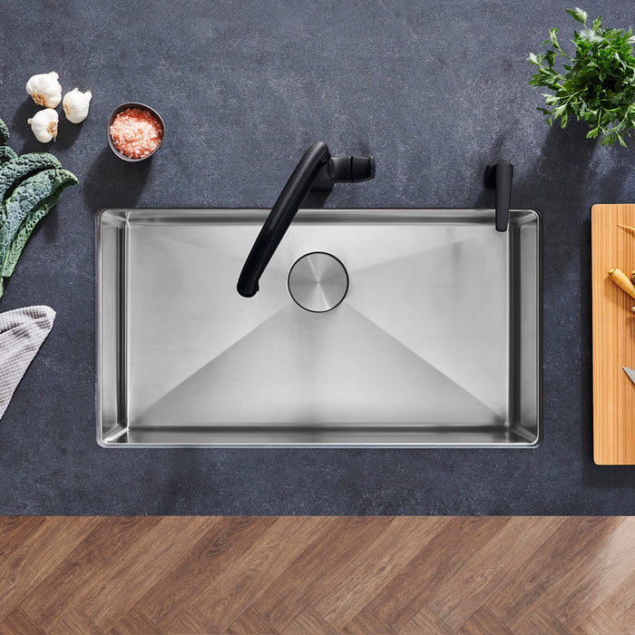 Blanco 443148 Quatrus R15 32" Super Single Bowl Undermount Stainless Steel Kitchen Sink