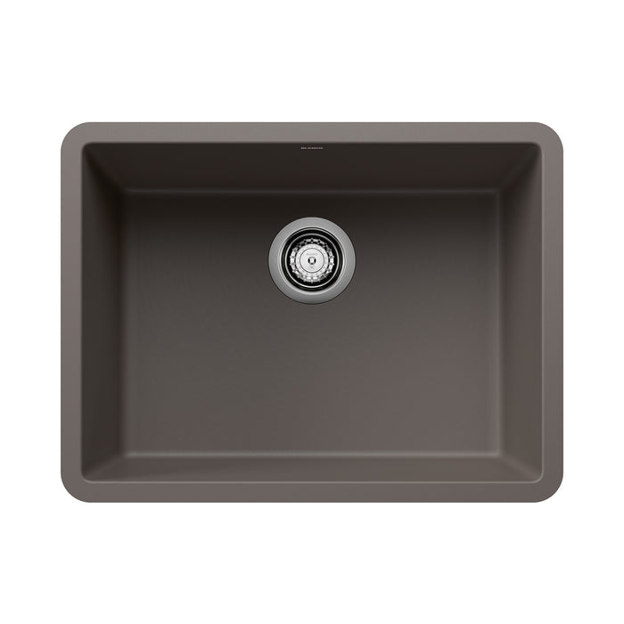 Blanco 527411 Precis SILGRANIT 24" Single Bowl Undermount Kitchen Sink - Volcano Gray