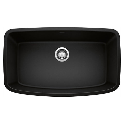 Blanco 442942 Valea SILGRANIT 32" Super Single Undermount Kitchen Sink - Coal Black