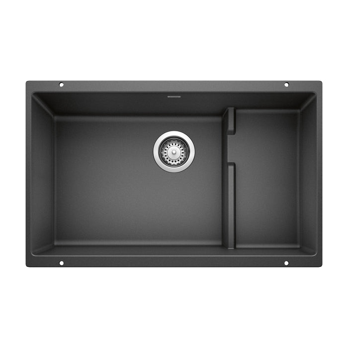 Blanco 519450 Precis Cascade SILGRANIT 29" Single Bowl Undermount Kitchen Sink with Colander - Anthracite