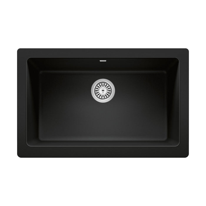 Blanco 526545 Vintera SILGRANIT 30" Single Bowl Apron-Front Farmhouse Sink - Coal Black