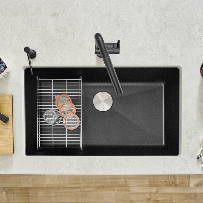 Blanco 440149 Precis SILGRANIT 32" Super Single Undermount Kitchen Sink - Anthracite