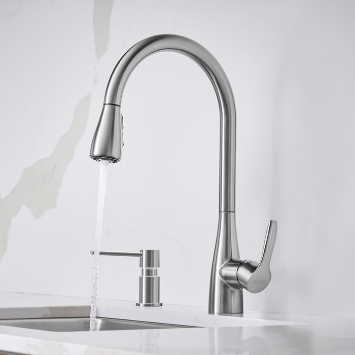 Blanco 442208 Atura Pull-Down Dual-Spray Kitchen Faucet - PVD Steel