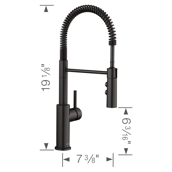 Blanco 443032 Catris Semi-Pro Pull-Down Dual-Spray Kitchen Faucet - Matte Black