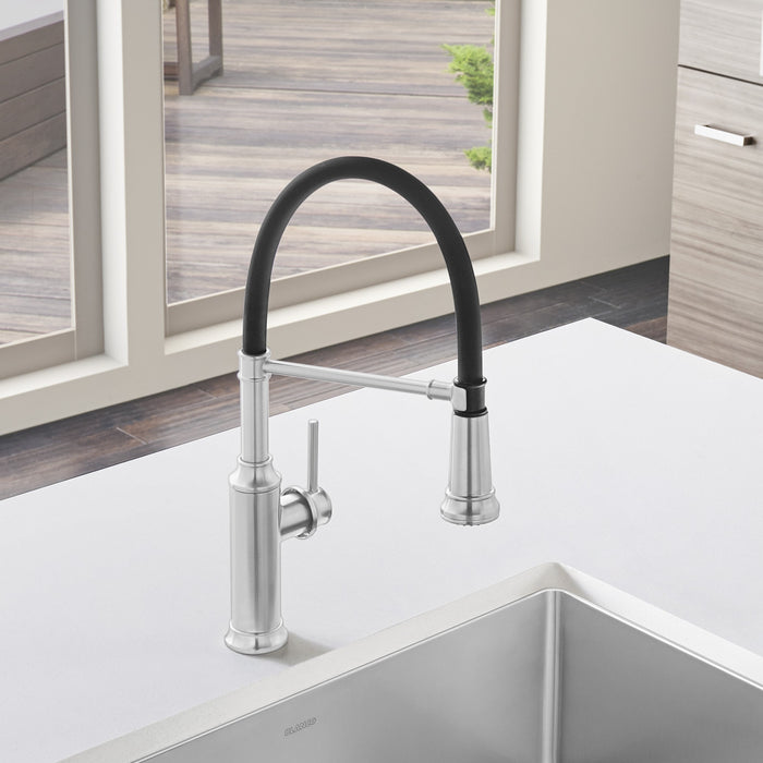 Blanco 442509 Empressa Semi-Pro Pull-Down Dual-Spray Kitchen Faucet - PVD Steel