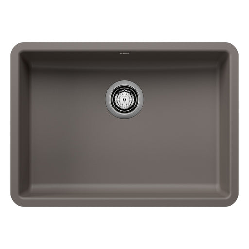 Blanco 443119 Precis SILGRANIT 25" ADA Single Bowl Undermount Kitchen Sink - Volcano Gray