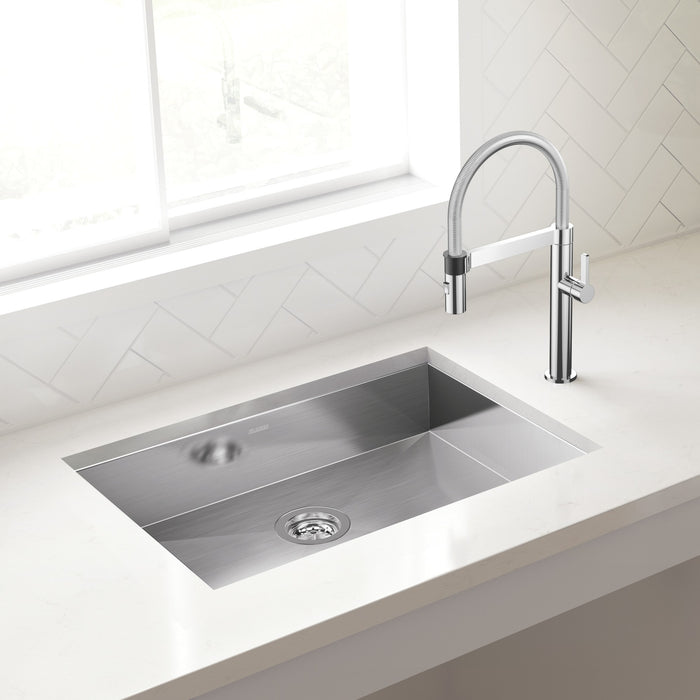 Blanco 443047 Quatrus R0 25" Single Bowl Undermount ADA Stainless Steel Kitchen Sink