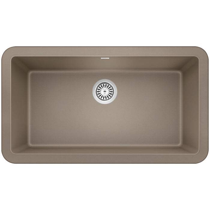 Blanco 401988 Ikon SILGRANIT 33" Single Bowl Apron-Front Farmhouse Sink - Truffle
