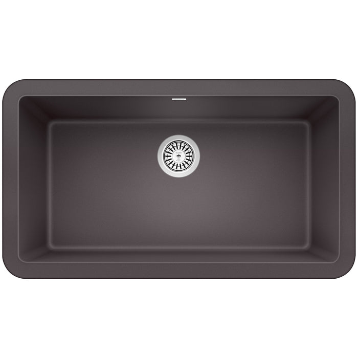 Blanco 401985 Ikon SILGRANIT 33" Single Bowl Apron-Front Farmhouse Sink - Cinder
