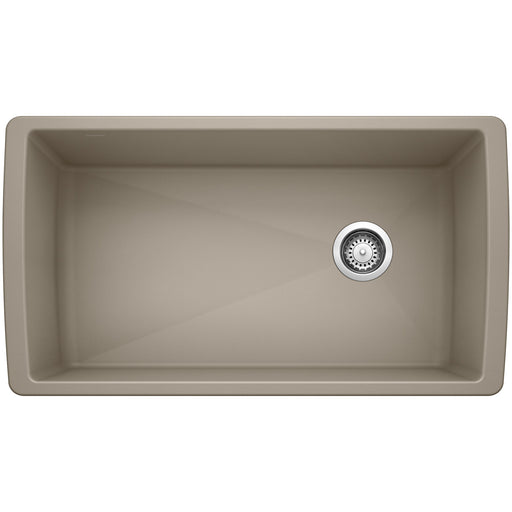 Blanco 441765 Diamond SILGRANIT 33" Super Single Undermount Kitchen Sink - Truffle