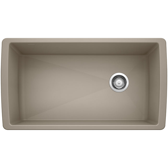 Blanco 441765 Diamond SILGRANIT 33" Super Single Undermount Kitchen Sink - Truffle